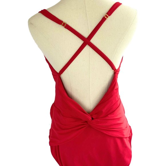 Bleu Rod Beattie NWT Hot Red One-piece Swimsuit - Picture 5 of 9